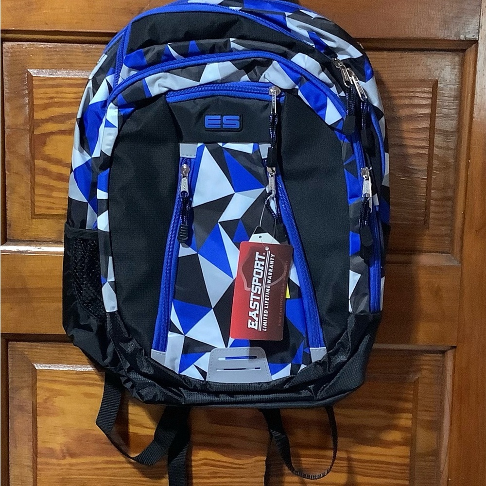 New blue backpack